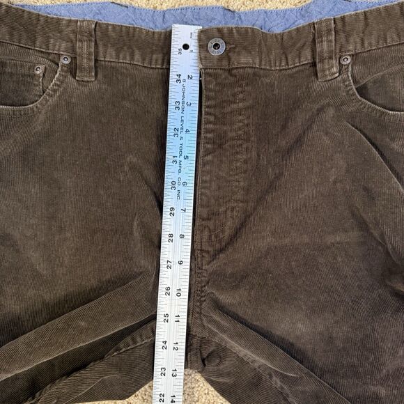 LL Bean Corduroy Pants Men’s Size 42x34 Brown Cotton Standard Fit Soft Warm - Picture 4 of 8